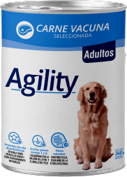 Agility Wet es un alimento húmedo para perros y gatos que contiene todos los nutrientes necesarios para una alimentación completa y balanceada.